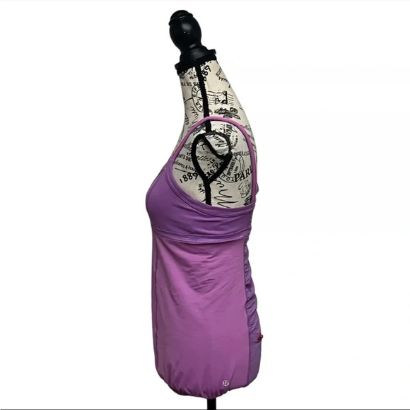 Lululemon Speed Tank Top Women’s 6 Purple Criss Cross Back Built-In Bra Athletic - Picture 5 of 9